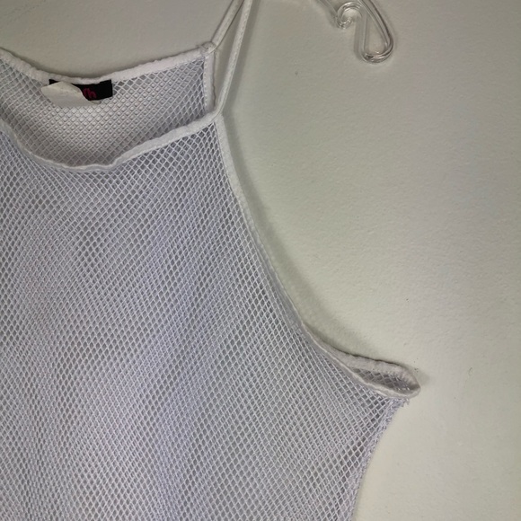 BLUSH White Mesh Bikini Bathing Suit Cover Up Size XL - Picture 3 of 7